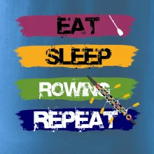Eat sleep rowing repeat barevné