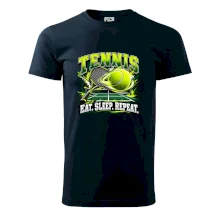 Tenisová raketa a míček eat sleep repeat