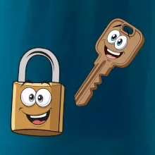 Parové triko - Zámek a klíč