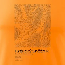 Králický Sněžník - vrstevnice v obdélníku