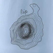 Říp - vrstevnice psací