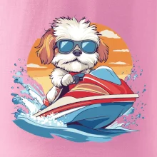 Bišonek na vodním skútru