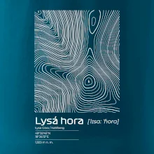 Lysá hora - vrstevnice v obdélníku