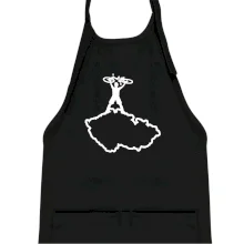 Mapa ČR - cyklista na prsou