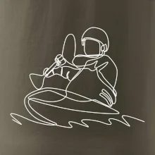 Kajak na vodě jedním tahem