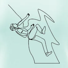 Lezec na skále jedním tahem