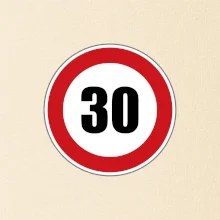 Dopravní značka - omezení rychlosti 30 Dopravní značka - omezení rychlosti 30