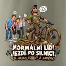Normální lidi jezdí po silnici cyklistický humor