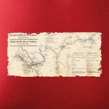 Mapa Báňské dráhy z Moravské Ostravy do Doubravy