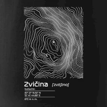 Zvičina - vrstevnice v obdélníku