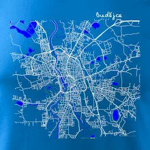 Budějce  - Mapa s vodními toky