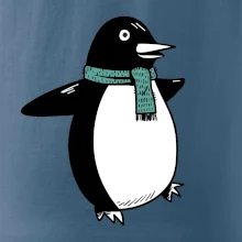 Tučňák se zelenou šálou