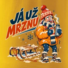 Rodinná vánoční trička - Já už mrznu táta sáňkování