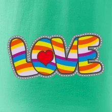 Love nápis duhový