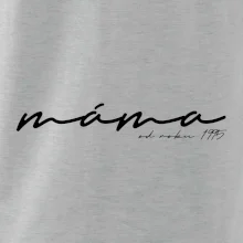Psací nápis máma s ročníkem