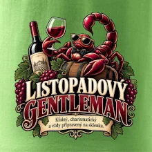 Listopadový gentleman se sklenkou červeného vína