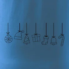 Rodinná vánoční trička  - Vánoční ozdoby na provázku