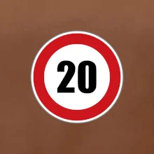 Dopravní značka - omezení rychlosti 20