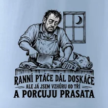 Řezník vzhůru od tří a porcuju prasata