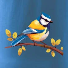 Sýkorka modřinka kreslená