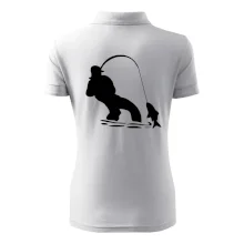 Rybář tahající rybu