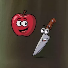 Parové triko - Jablko a nůž