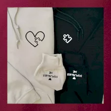 Párova mikina - srdce puzzle doplňuješ mě