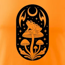 Goblincore černobílá oválná žába