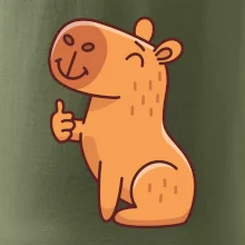 Kapybara s palcem nahoru