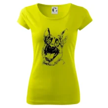 Černobílá karikatura Německý ovčák