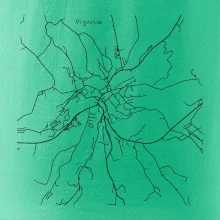 Černobílá mapa Vizovice