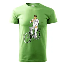 Gentleman na kole s pivem