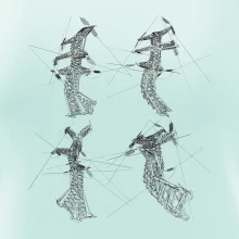 Zkroucený stožár vysokého vedení