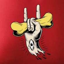 Rocková ruka kost a oko