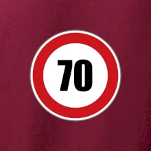 Dopravní značka - omezení rychlosti 70