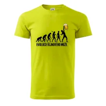 Evoluce říjnového muže s velkým půllitrem piva