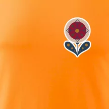 Folklor na prsu květina kulatá