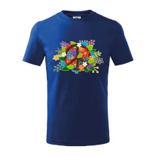 Peace symbol prorostlý květinami