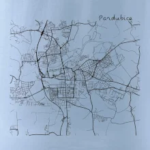 Mapy měst černobílé Pardubice