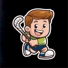 Ikona pozemní hokej kluk