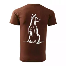 Pes kreslený zezadu