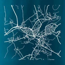 Mapy měst černobílé Turnov