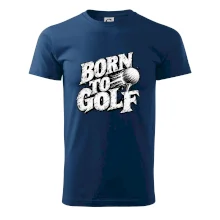 Born to golf černobílý drsný potisk