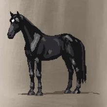 Černý kůň pixel