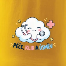 Péče klid a úsměv - veselý obláček se stetoskopem