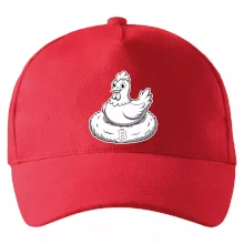 Kuře sedící na bitcoinovém hnízdě