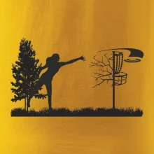 Disc golf - žena černý obrázek