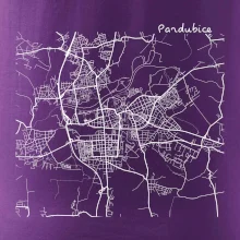 Mapy měst černobílé Pardubice