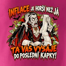 Drákula vyděšený z nekonečně dlouhé účtenky