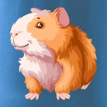 Morče - kreslené, bílo oranžové